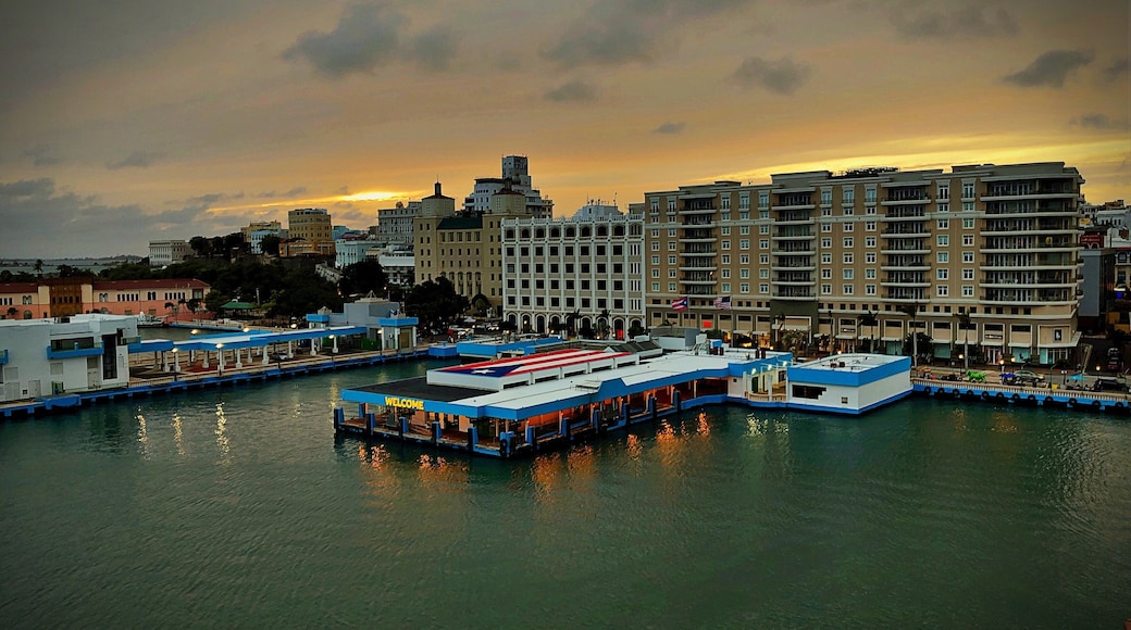 Sunset from the port in San Juan