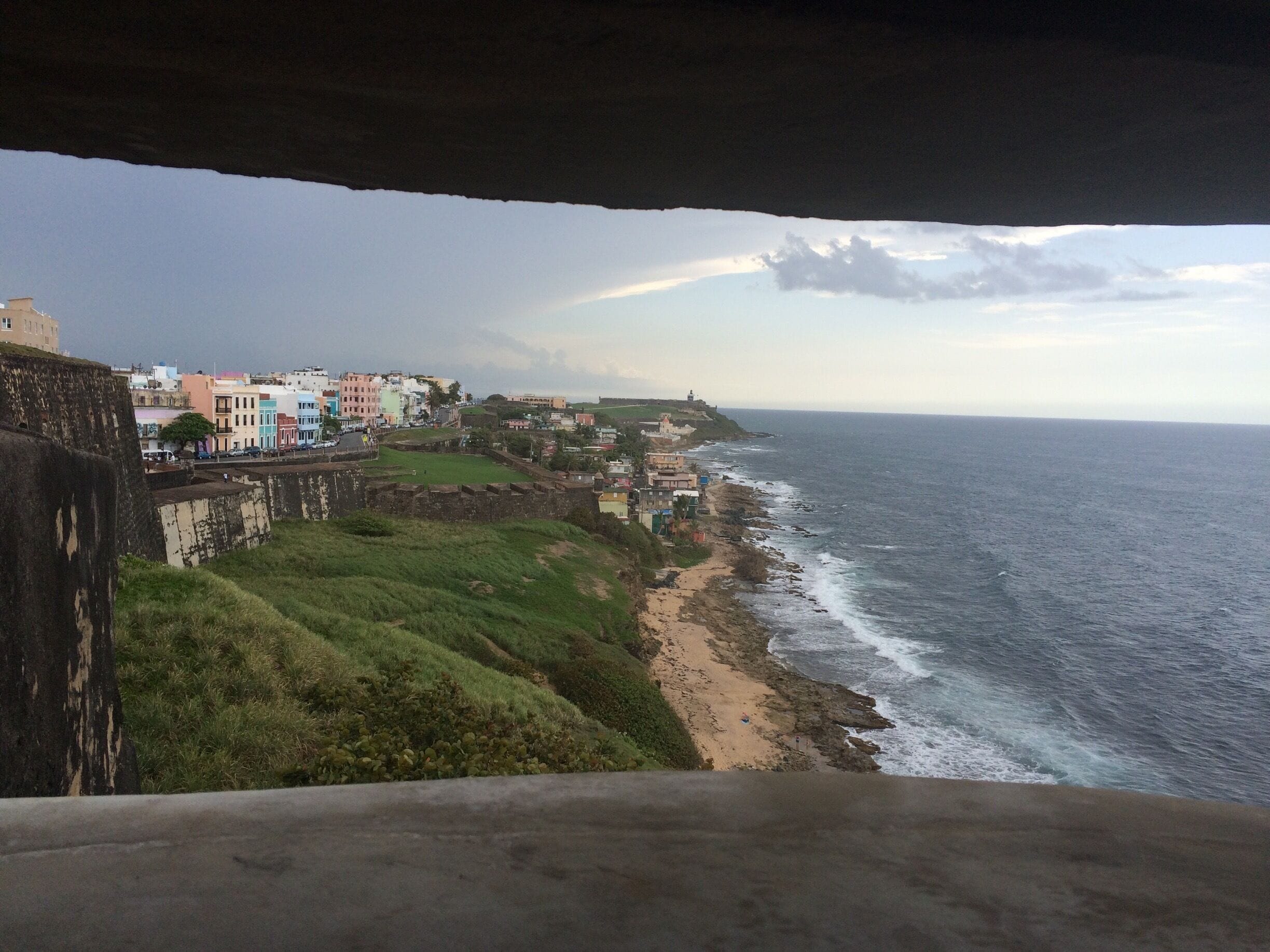 View from the WWII look out point in the fort. 
