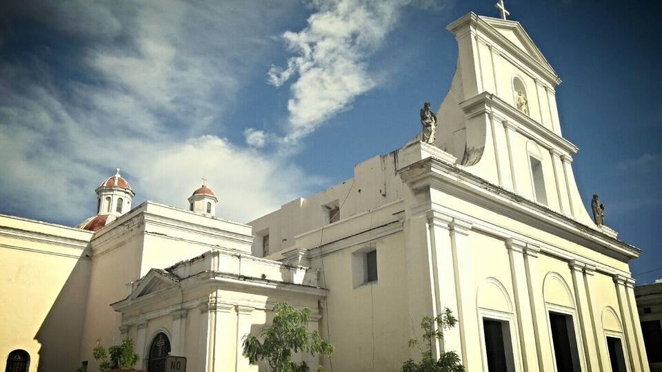 Cathedral of San Juan Bautista)is the second oldest cathedral in the Americas. Juan Ponce de León, the first Governor of Puerto Rico,lays at rest within the walls of the cathedral
