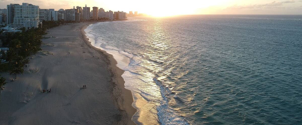 Great beach just down from the hostel, security everywhere, used the drone to get this.