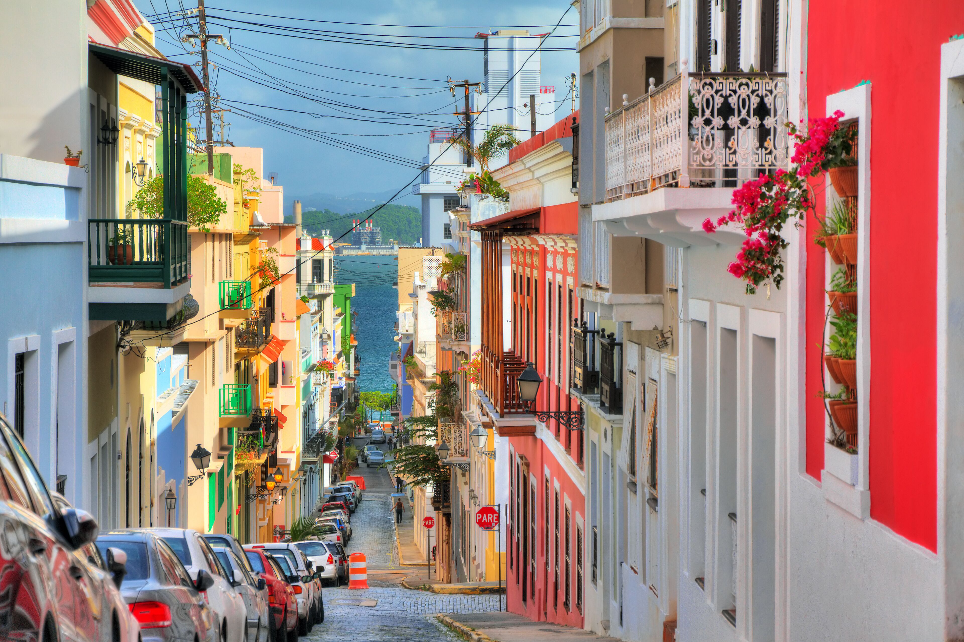 Beautiful typical traditional vibrant street in San Juan, Puerto Rico; Shutterstock ID 422184844; Purchase Order: SP-2364; Order Number: Go Guides; Client/Licensee: Hotels.com;