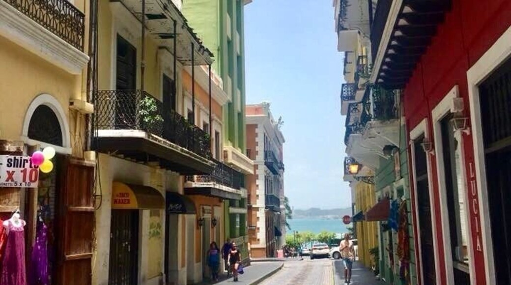 Walking through this cobblestone road and colorful homes. Old San Juan is so beautiful. #OnTheRoad #Culture