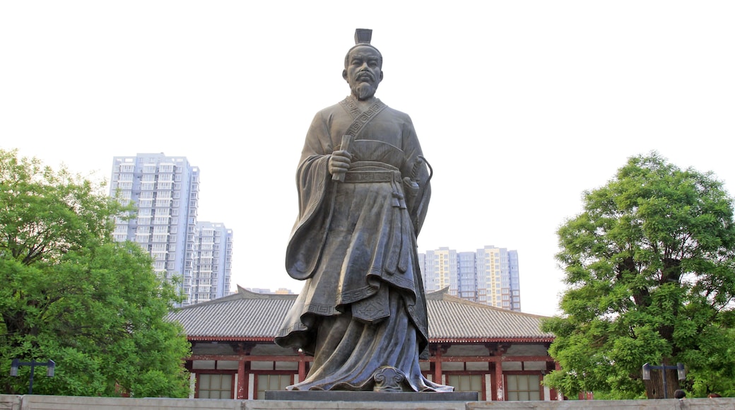 ancient Chinese characters statue in the park, shijiazhuang city, hebei province, China