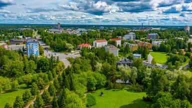 Aerial view of Finnish town Seinäjoki