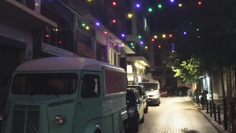 Wandering around the streets of Thessaloniki, at Valaoritou district, you can find this beautiful small path... Photo taken in front of “Gorilla Bar”.