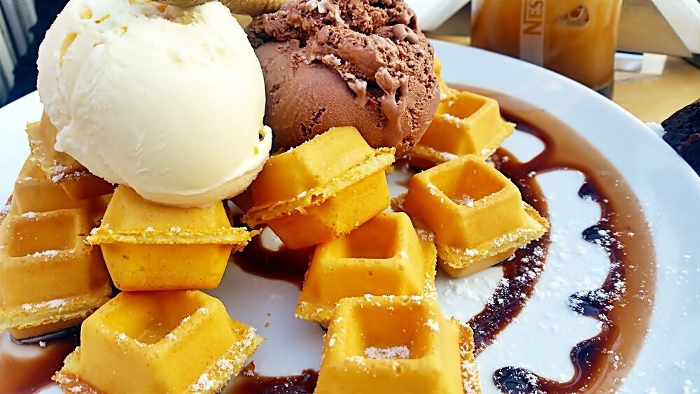 Why not indulge yourself in a treat of a tasty pastry along with an ice-cold Greek frappe? Nothing better comes to mind!