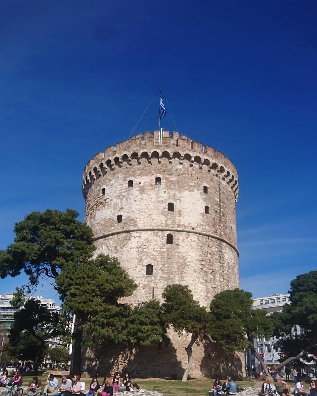 The white tower of Thessaloniki in its best looks as always