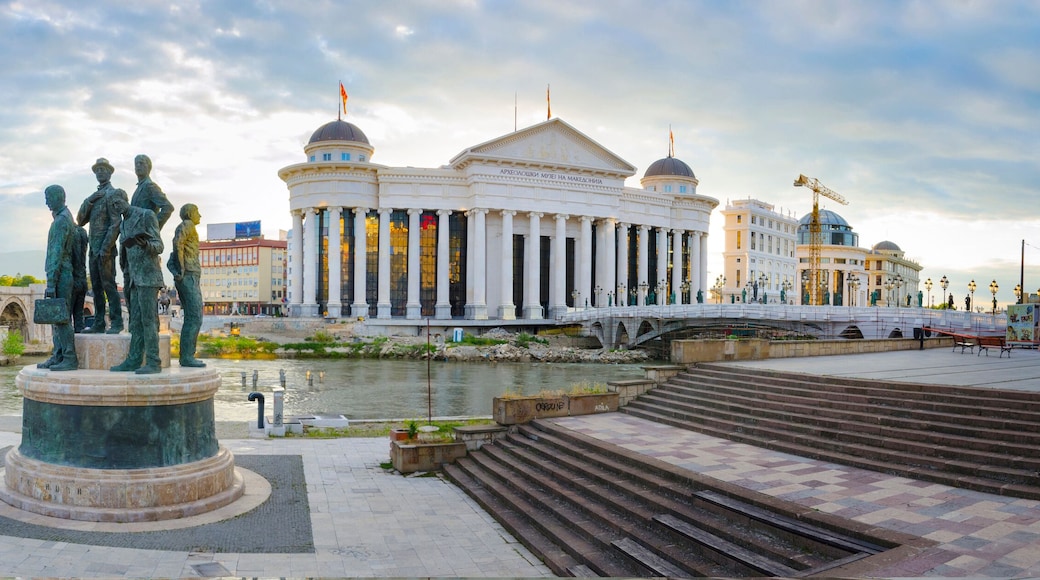 Old stone bridge and archaeological museum, Macedonia
