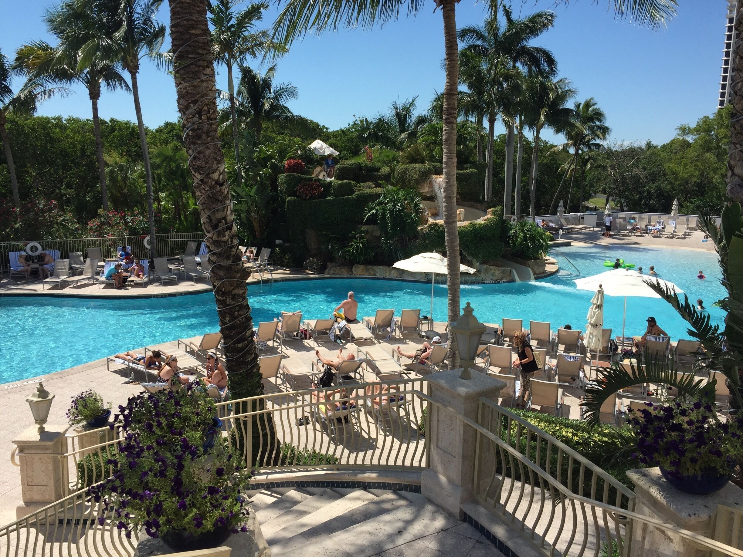 This is THE PLACE TO BE if you vacation in Naples. Beautiful resort and the on site spa was beautiful, I'd recommend the body scrub over a massage. There is a board walk next to the second pool that leads to the beach! It was fantastic.