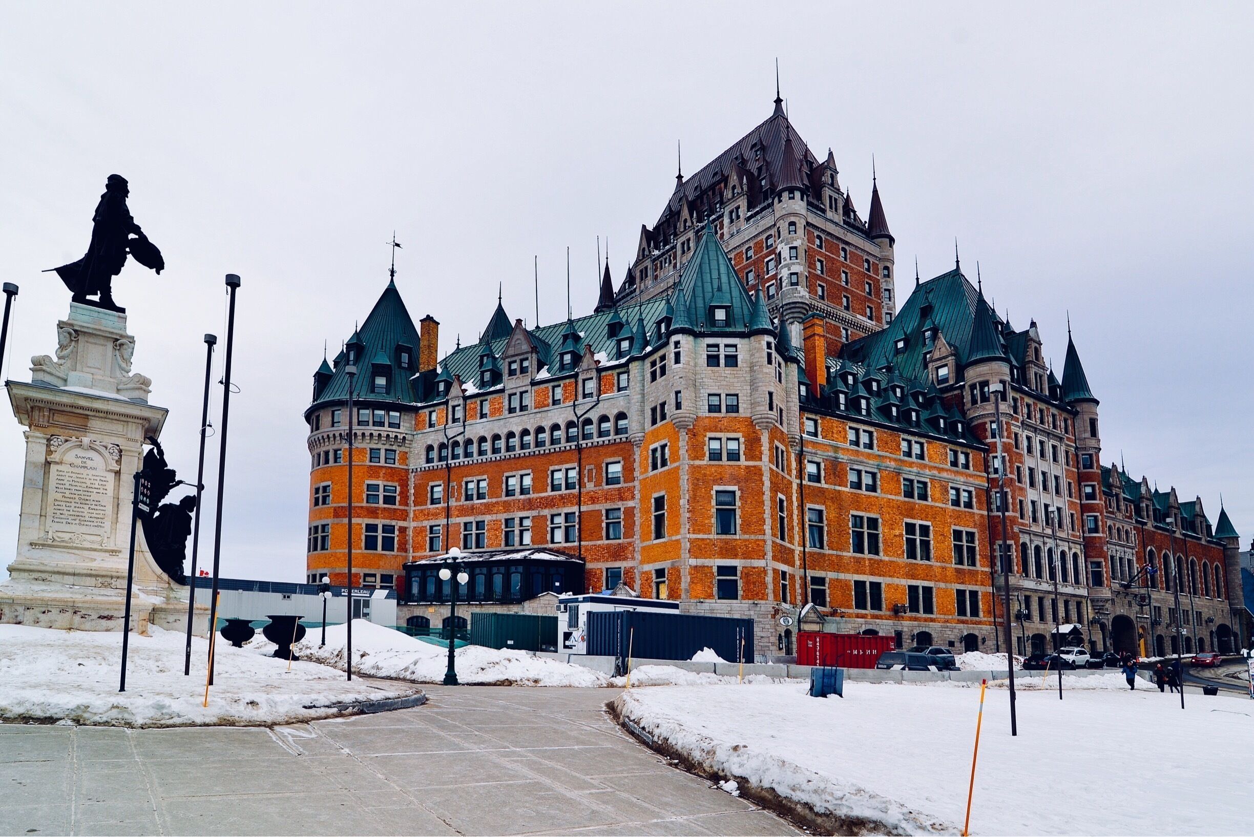 UNESCO World Heritage Site: Historic District of Old Québec
Fairmont Le Château Frontenac is generally recognized as the most photographed hotel in the world, and it dominates the skyline of Old Quebec.
#Canada #Quebec #QuebecCity #sculpture #UNESCOWorldHeritageSite #OldQuebec #Winter #NewFrance #NorthAmerica #architecture #red #snow #hotel #TroveOnTuesday