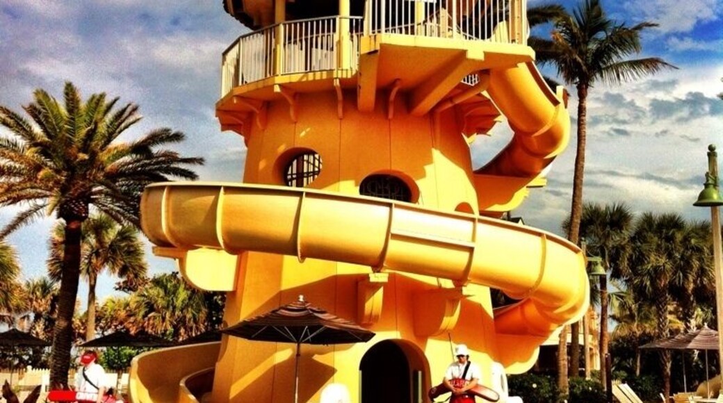 Hours of entertainment for the kids who seem to never tire of the slide. At the Pool bar "Bleachers" Cosimo and Tim make great margaritas. Don't be cheap, get the "grand margarita" it's much better !