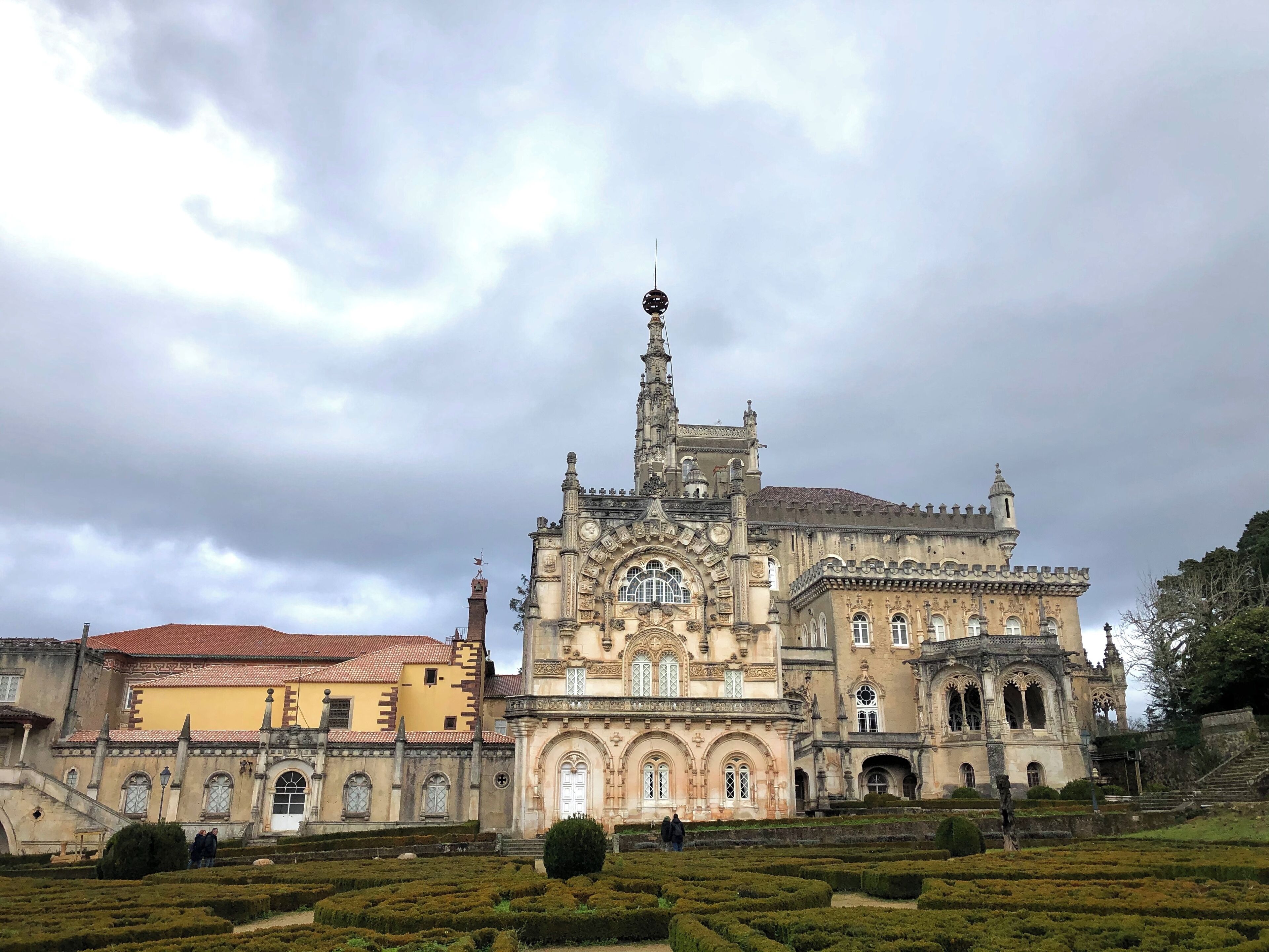 The Bussaco Palace is now a beautiful hotel. It is surrounded by a forest and next to a convent. A beautiful place in Luso, Portugal 