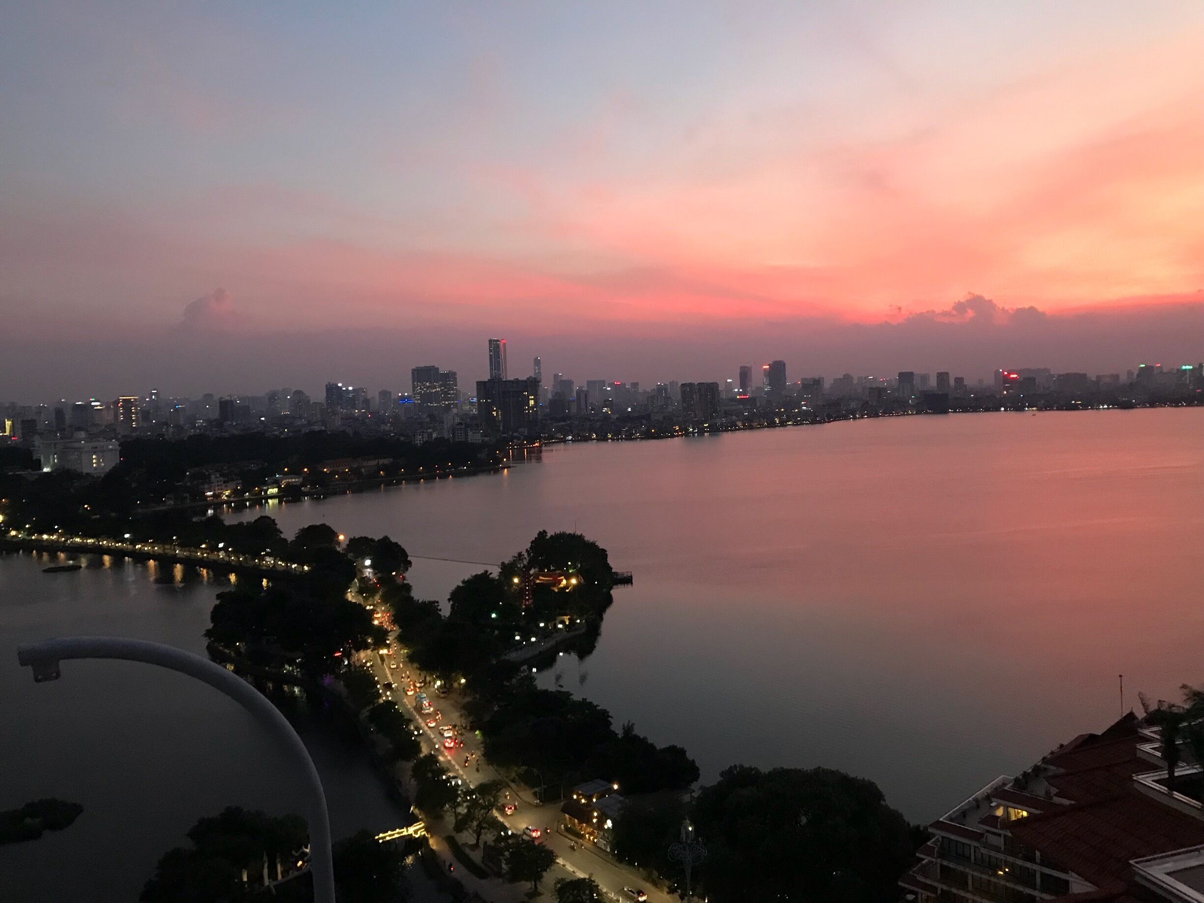 Sunset view from the rooftop over Hanoi. #lifeatexpedia