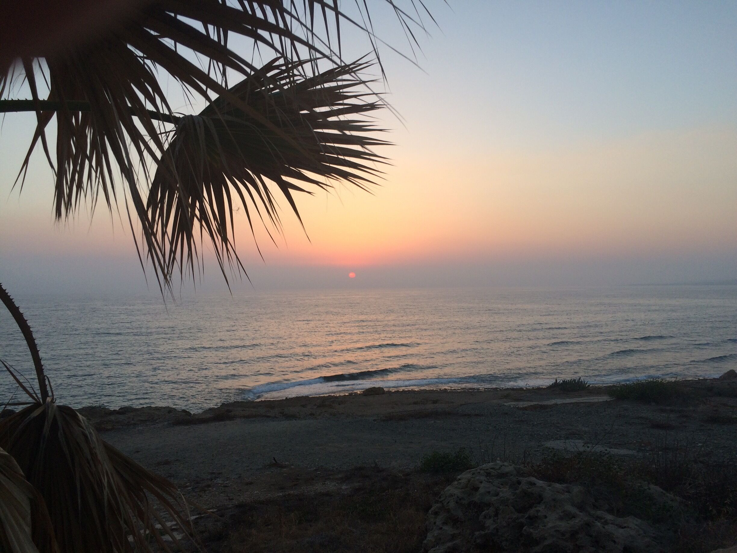 Sunset over paphos