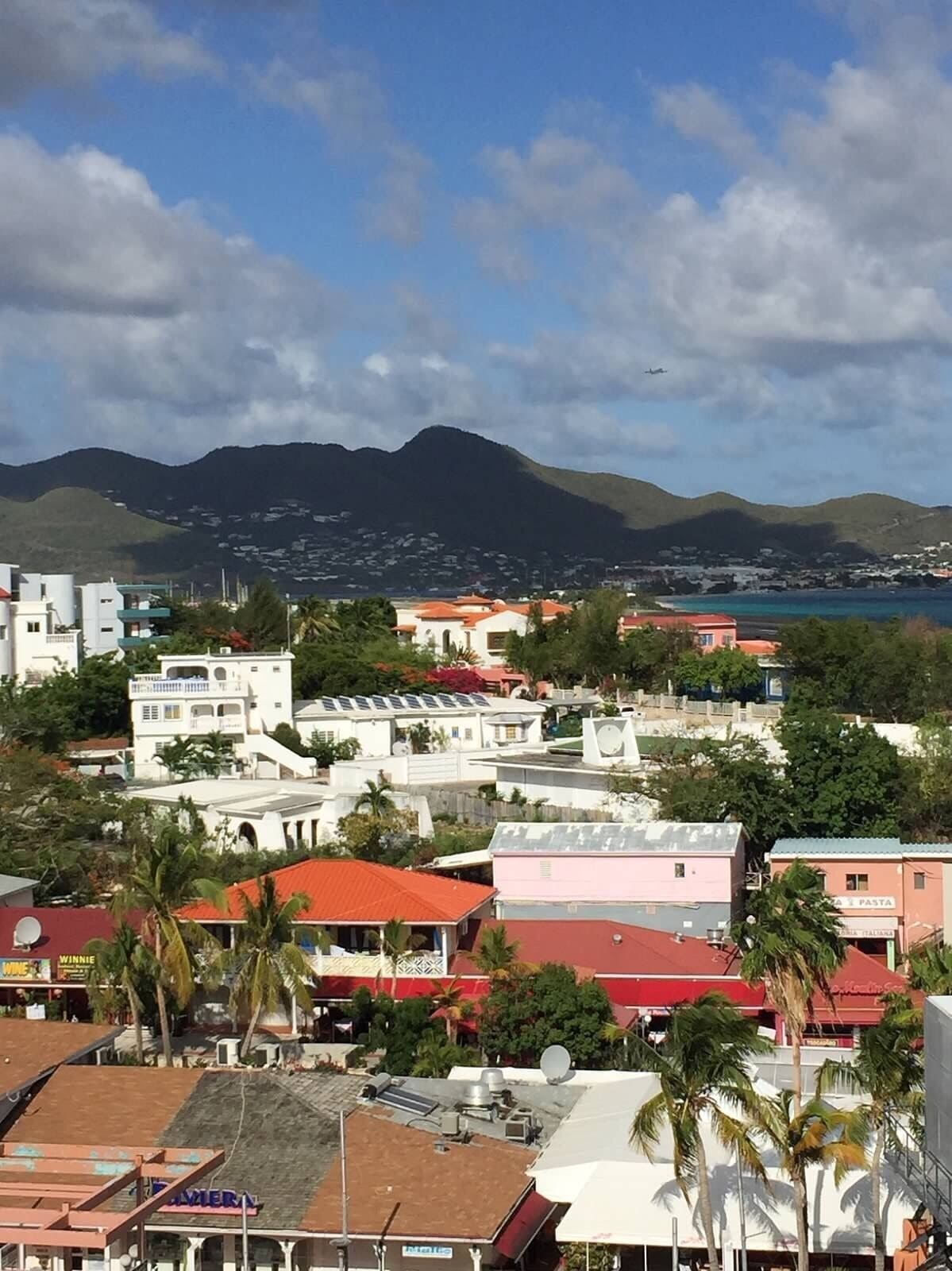 Partial view of the islands from my hotel room.  