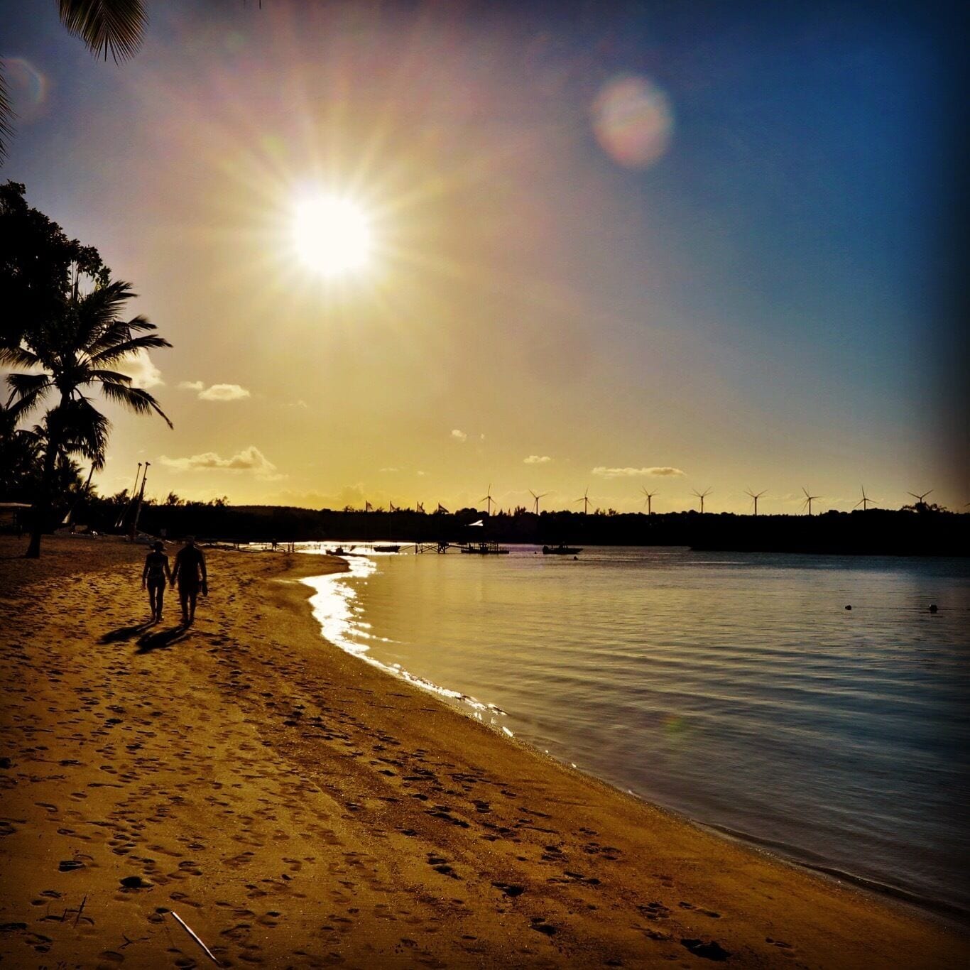 Sun setting over le Constance