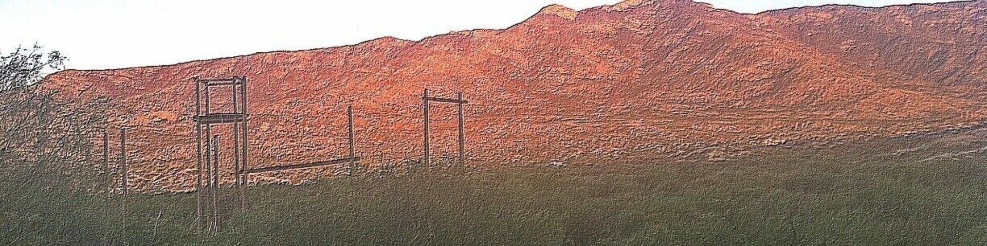 View from the ropes course at Miraval Spa with the Santa Catilina Mountains in the background.