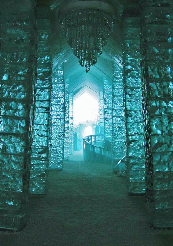 The only ice hotel in the western hemisphere is located a short distance from Quebec City. New rooms are designed every year. #snow #architecture #stunningstructures