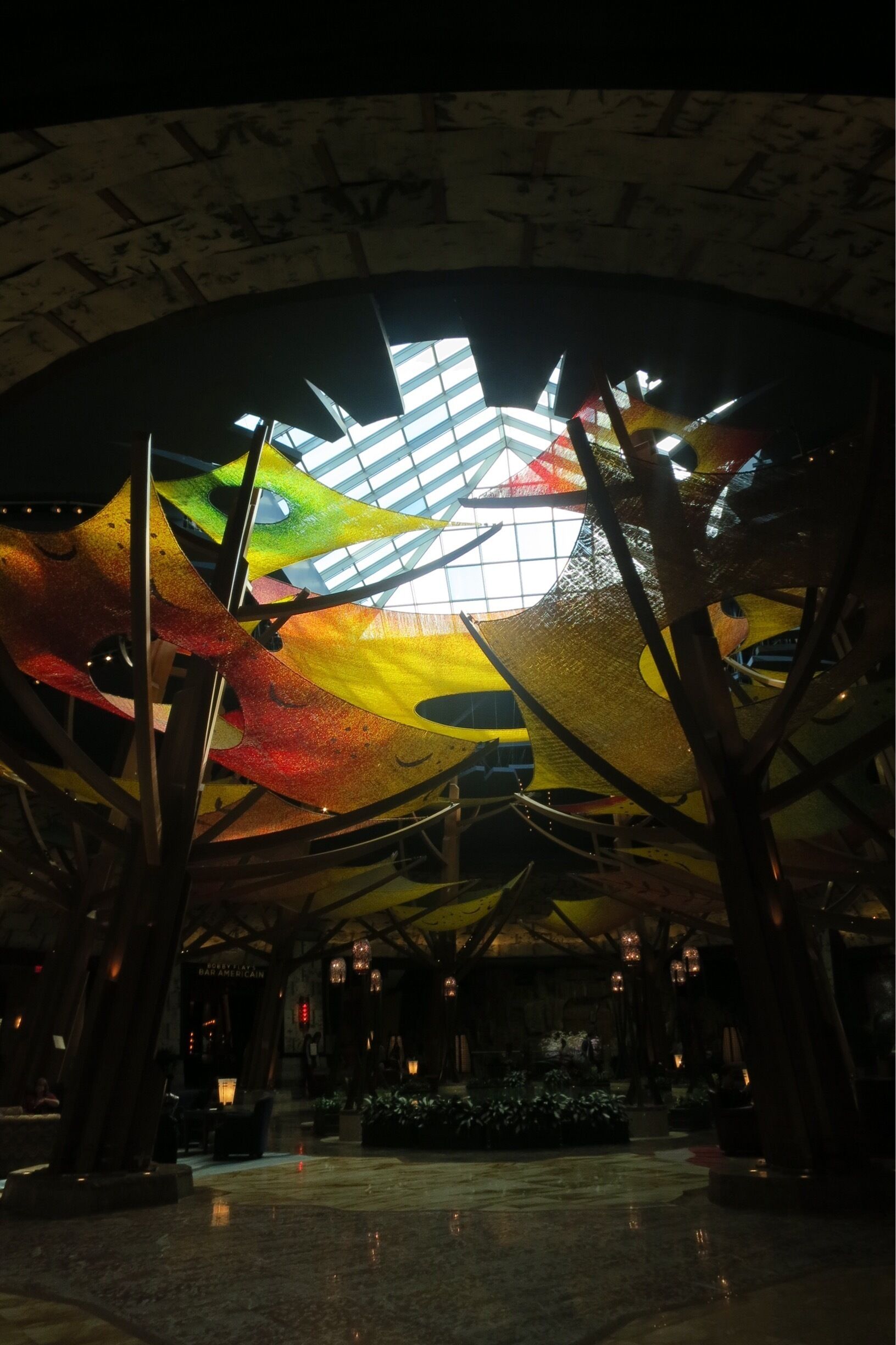 This casino is well done- lots of shopping & things to look at, like this colorful artwork.  #lifeatexpedia