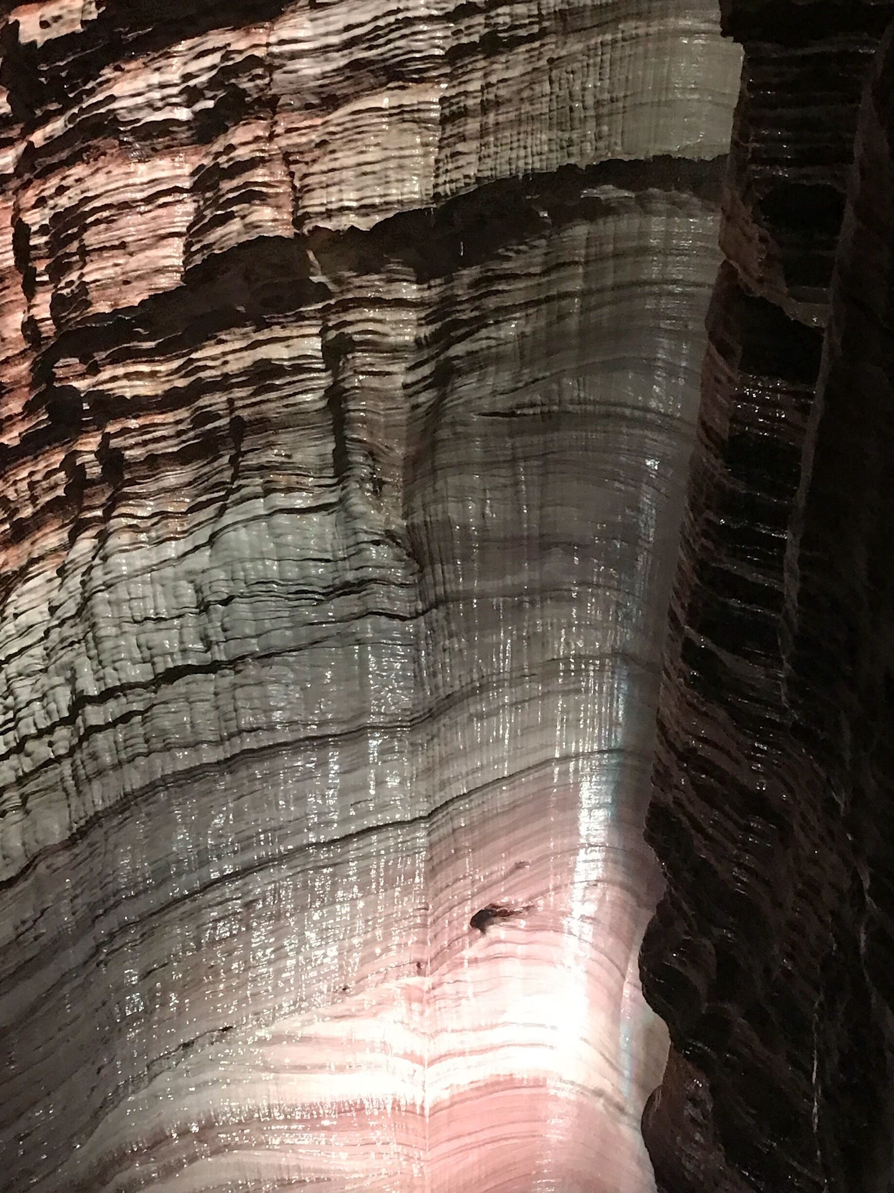 Waterfall inside the Cascade Cave. Beautiful