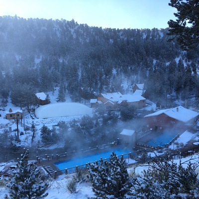 Spent one at least one night here and get access to the hot springs, totally worth it!!