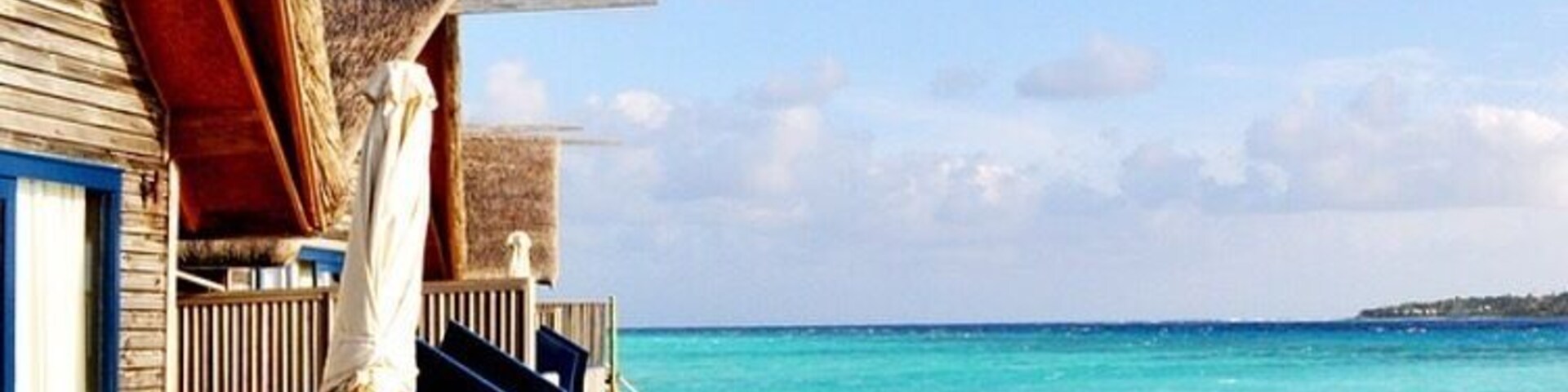 View from the balcony at Cocoa Island, by Como Hotels.