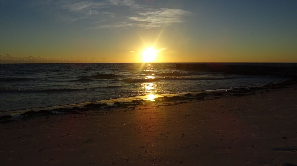 Sunset over the beach on Longboat Key.