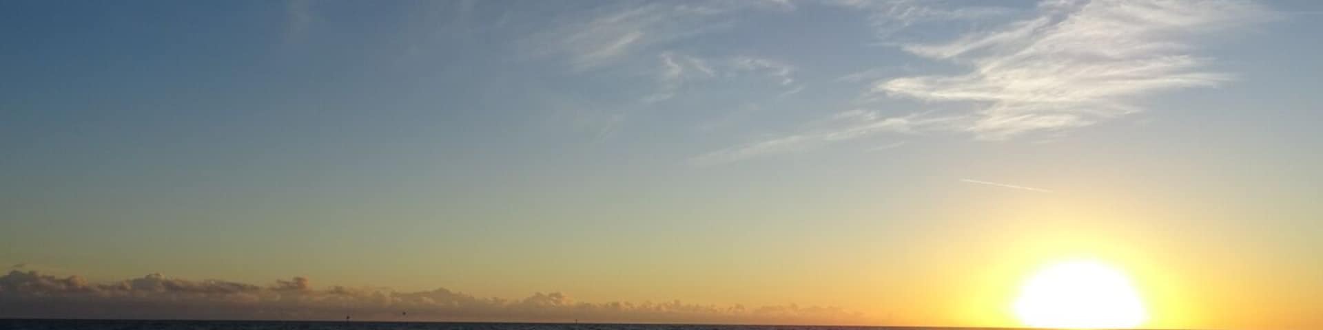 Sunset over the beach on Longboat Key.