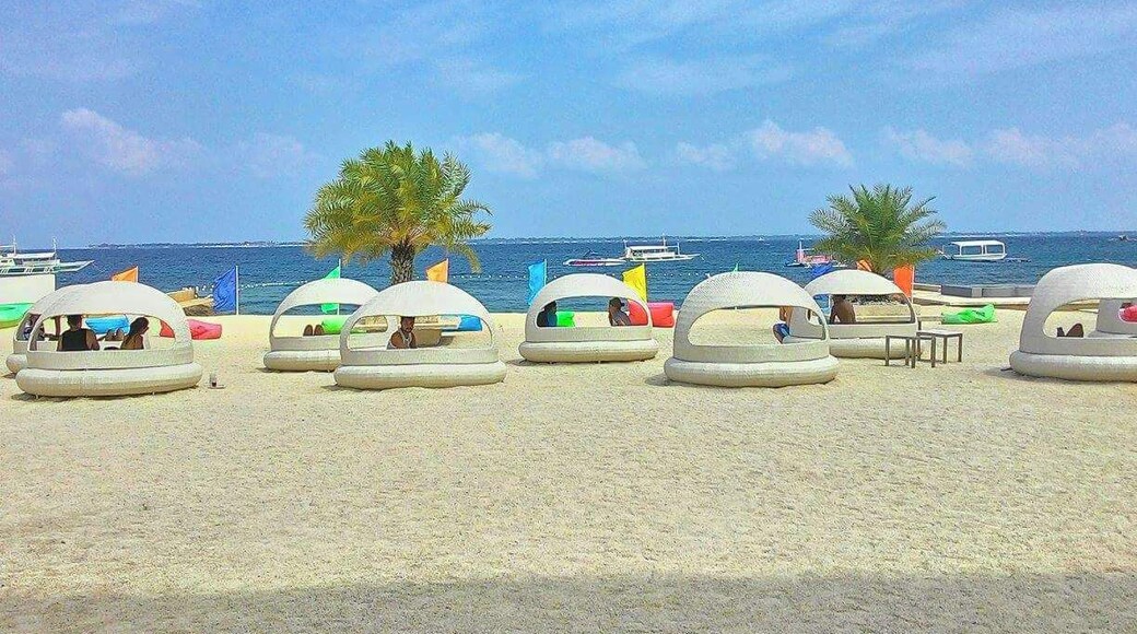 Relax in one of the #pods on a white #beach and #blue sky above. Availed the day entrance and it was very good! #Cebu #resort #hotel #beach #Philippines