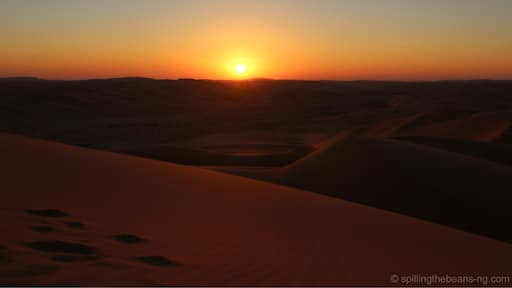 A special sunset in the Liwa Desert, on the northern edge of Rub Al’ Khali (The Empty Quarter), the world’s largest uninterrupted sand desert.
I climbed a high sand dune and was treated to an extraordinary sight. Seated on the cushion that was the soft fine sand, I looked out at the iridescent sand dunes that stretched out far and wide, and watched in awe as the bright beautiful sun finally disappeared into the horizon.
http://www.spillingthebeans-ng.com/explore-the-elements
#troveon #abudhabi #uae #goldenhour #hiking #bestof5