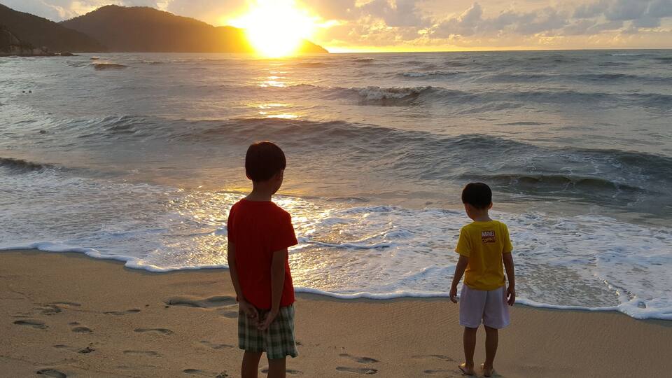 Spectacular sunset at the Straits of Malacca makes the travelling worthwhile.
If you stay in one of the luxury hotels lining the beach, do get a beach facing unit with a balcony.