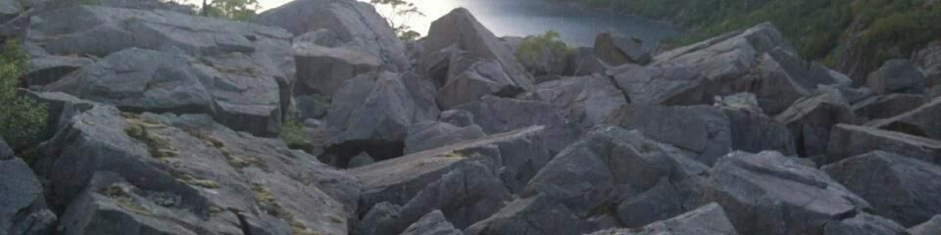 Gloppedalsura
Where the resistance hid during WW2.
And of course made from the big ice age.
You can drive to it and walk around. Be carefull though, it's not that hard to fall while jumping from stone to stone.
Some say there is still hidden "treasures" from the war. I dont know....a myth maybe ;)
Wonderfull on a sunny summer day.
In the Autum while the storm blows.
In the evening light you can almost feel the trolls breathing down your neck ;)
And a silent sigh when the snow has just landed.