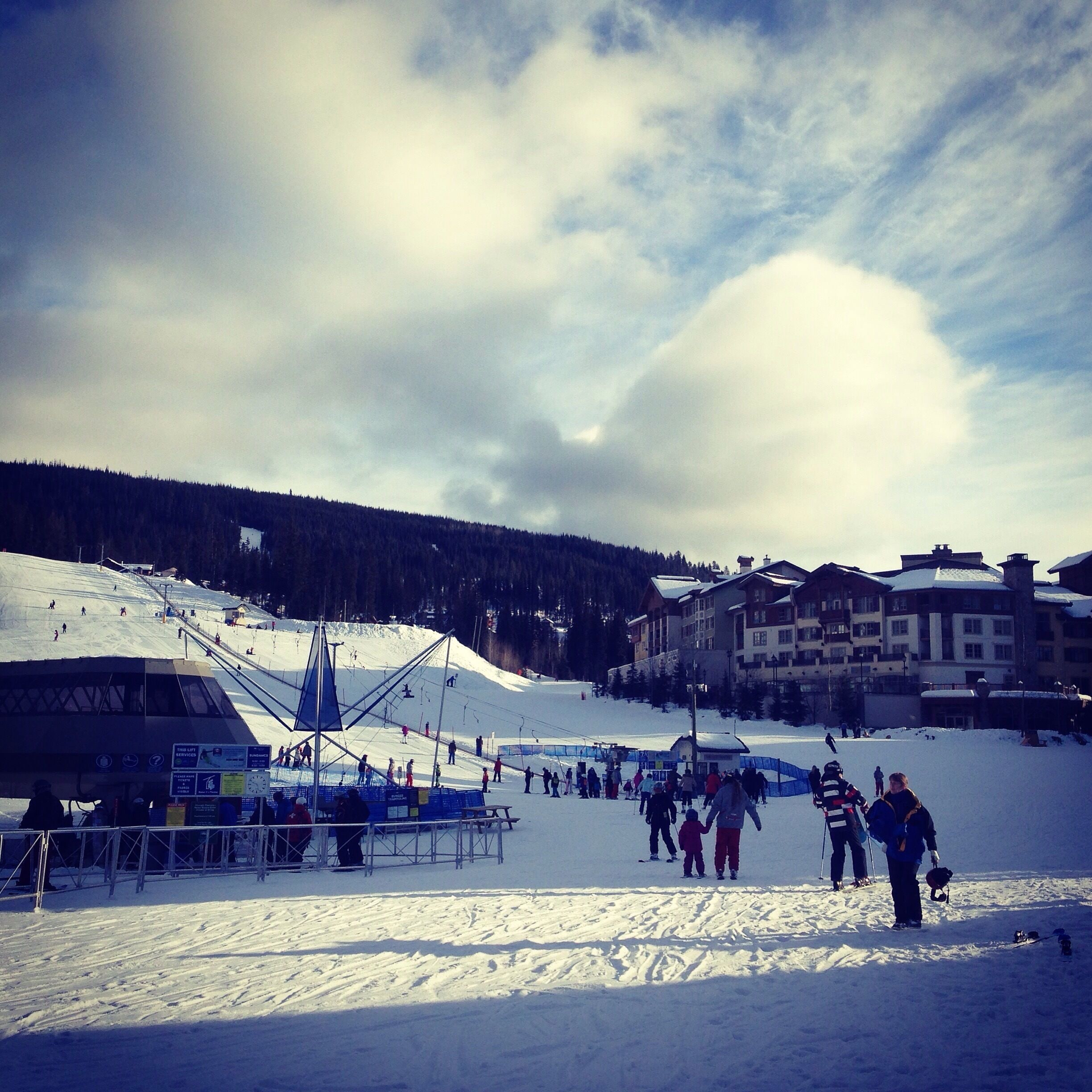 Sun Peaks Resort inside the village. #ExploreBC #Ski #ExploreKamloops #SunPeaksResort  #snow