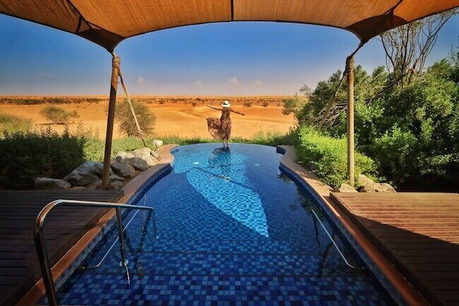 Al Maha is an amazing luxury tented desert camp in Dubai and the perfect place to spend a couple of days soaking in the pool and working on your tan, and don't miss out on the sunset safaris!