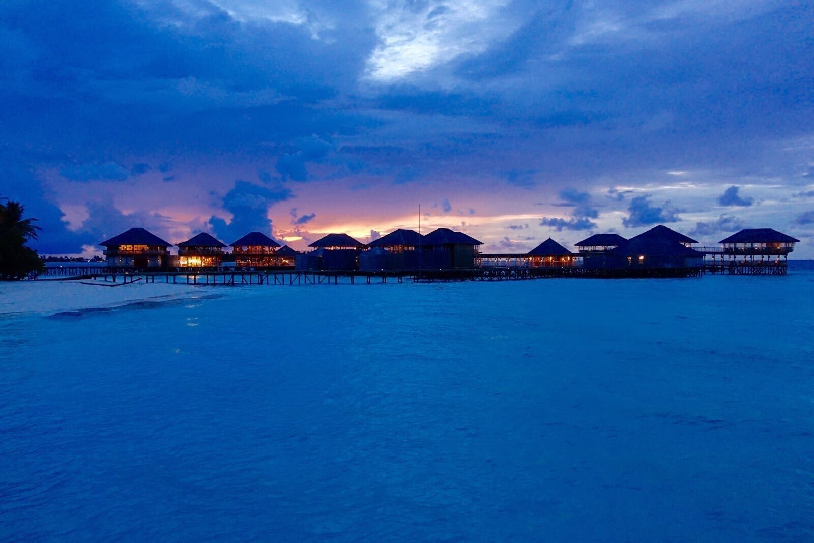 Water villas at Six Senses Laamu