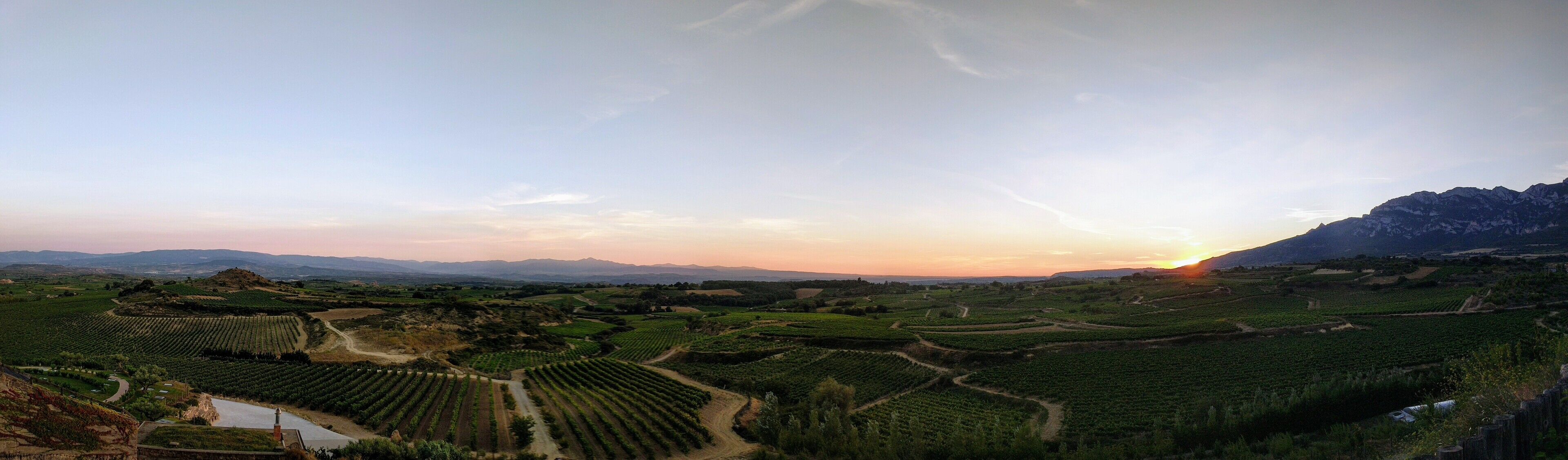 Sunset looking over the vineyards of Laguardia. Perfect end to a stunning wedding #LifeAtExpedia 