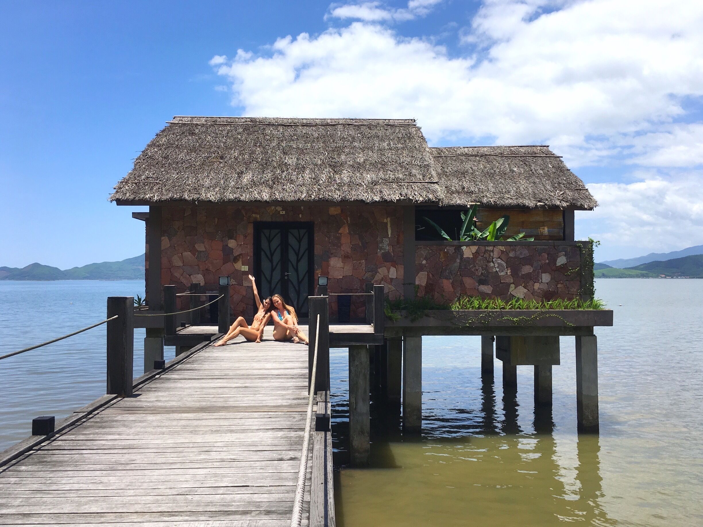 The Vedana Resort in Phu Loc is perhaps the most incredible place I've ever stayed. The water bungalow had glass floors so it felt like you could walk on water. The infinity pool was to die for, as well as the large bath tub and outdoor shower with out of this world views! 