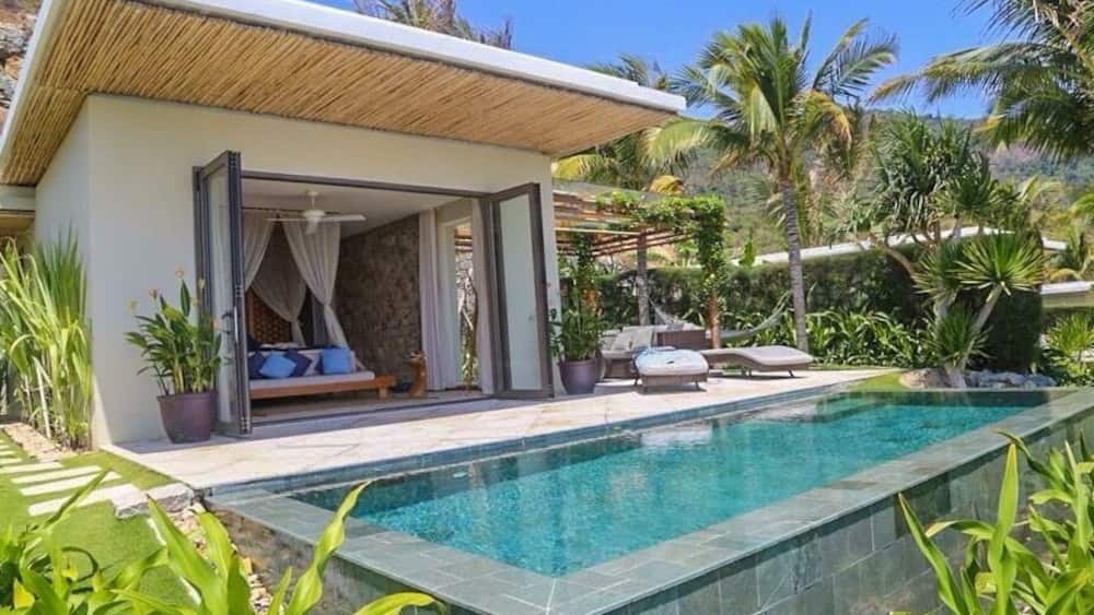 Villa at the amazing Mia Resort in Nha Trang Vietnam. A really quiet getaway in an amazing cliff top location that overlooks the sea. Take a trip into town for great food and fantastic beaches! #weekendgetaway