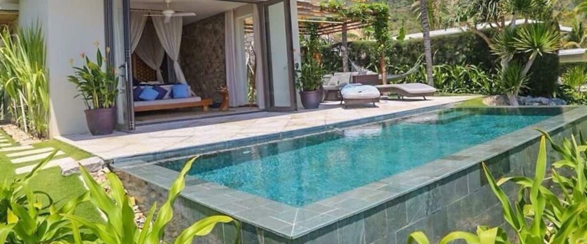 Villa at the amazing Mia Resort in Nha Trang Vietnam. A really quiet getaway in an amazing cliff top location that overlooks the sea. Take a trip into town for great food and fantastic beaches! #weekendgetaway