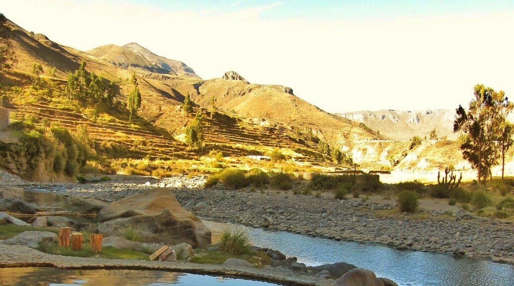 We stayed overnight at this wonderful resort where the hot springs are in these amazing pools right by the river. There are pools of different temperatures regulated by water from the river. The sky was so black and the stars so alive in the sky it was as if I could reach out and touch them. For an Aussie living in the Northern Hemisphere it was lovely to see the Southern sky.
#peru