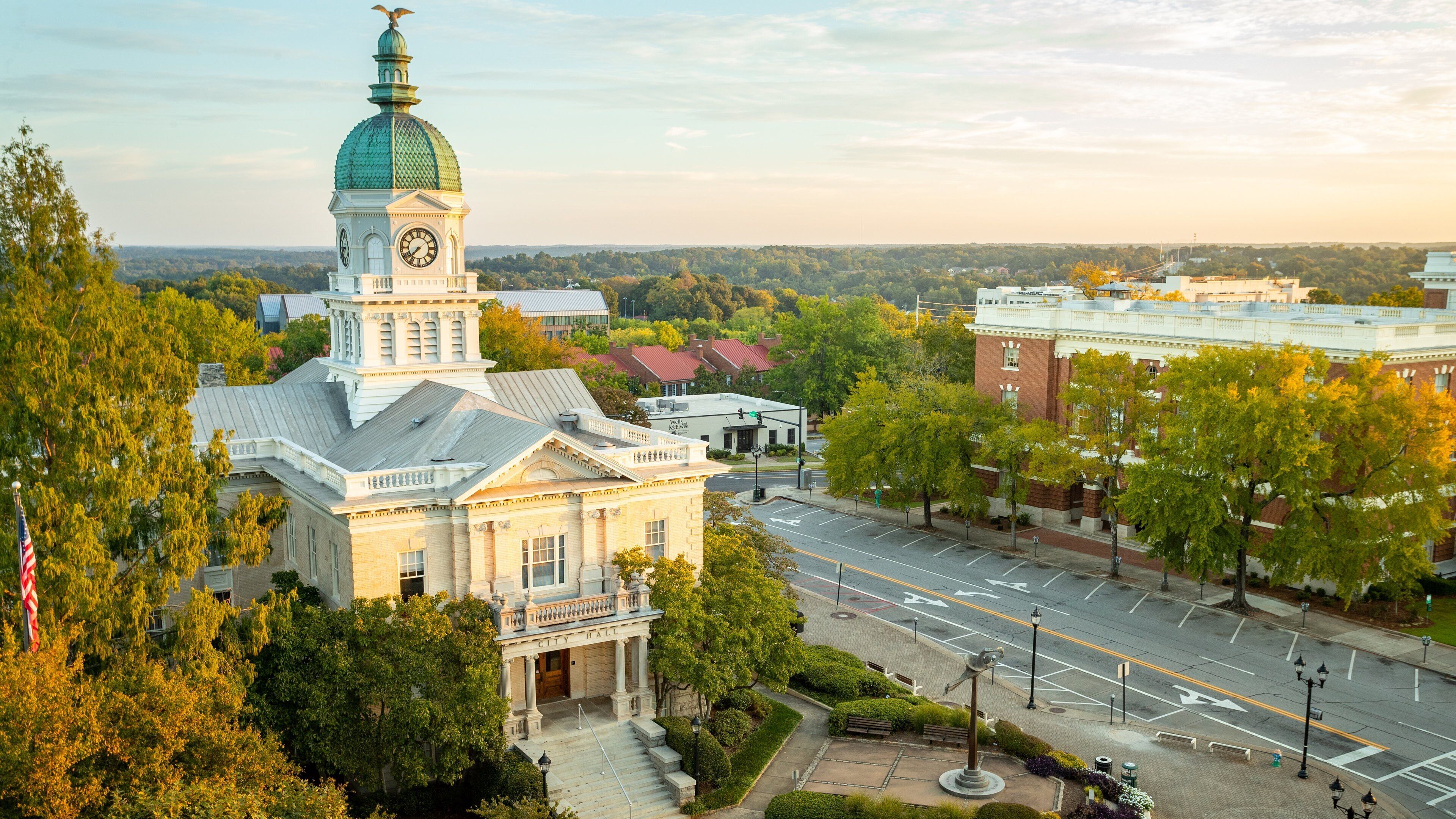 Athens featuring landscape views, heritage architecture and a sunset