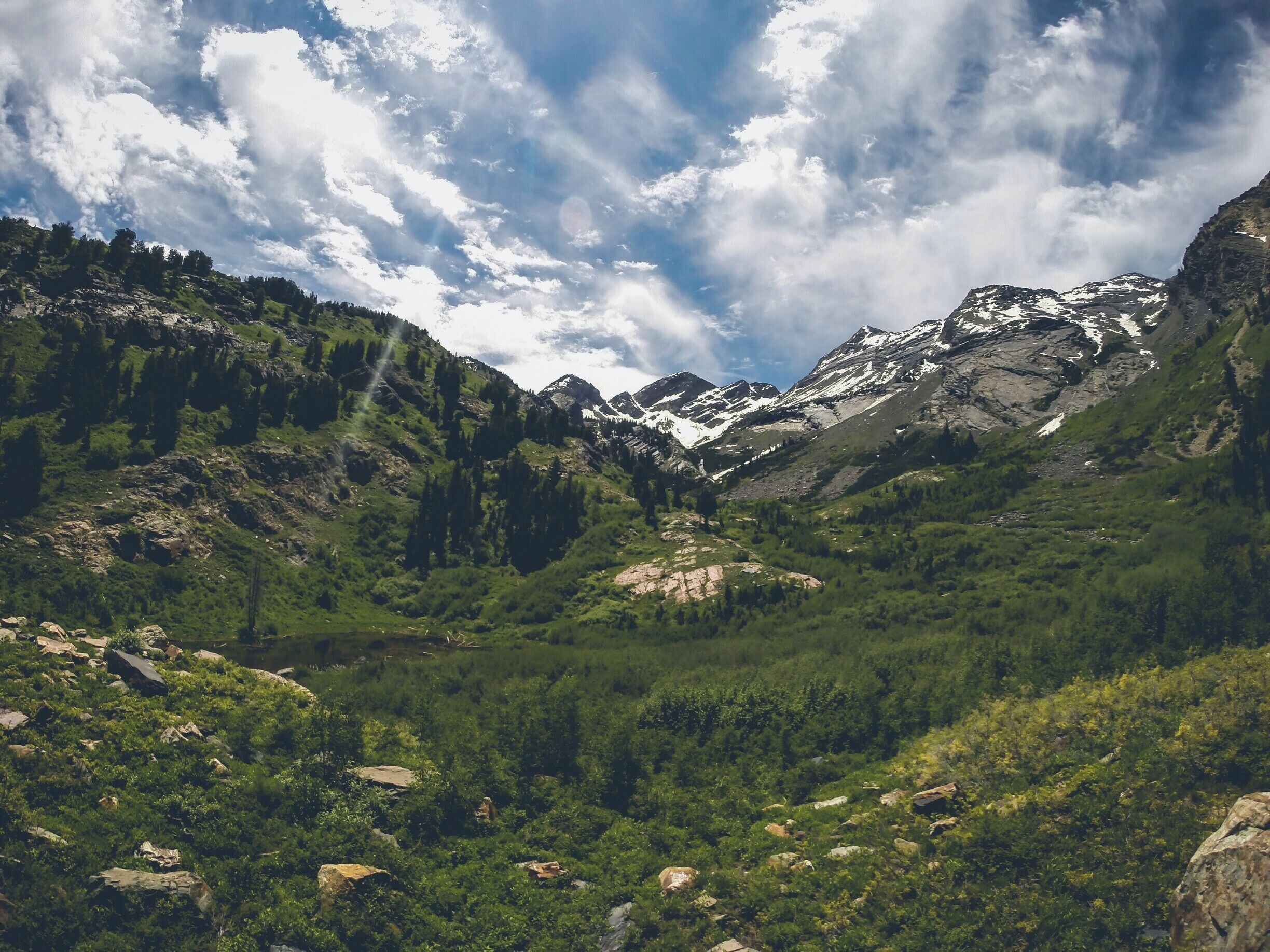 #hiking
Halfway up northern Utah's Big Cottonwood Canyon is the trail head for the popular Lake Blanche. Only a few yards to the right is the lesser taken Broad Forks Basin trailhead. With steep elevation climbs, this short hike rewards your effort with stunning views. For those looking to extend your hiking, you can continue and connect to Lake Blanche (eventually). 