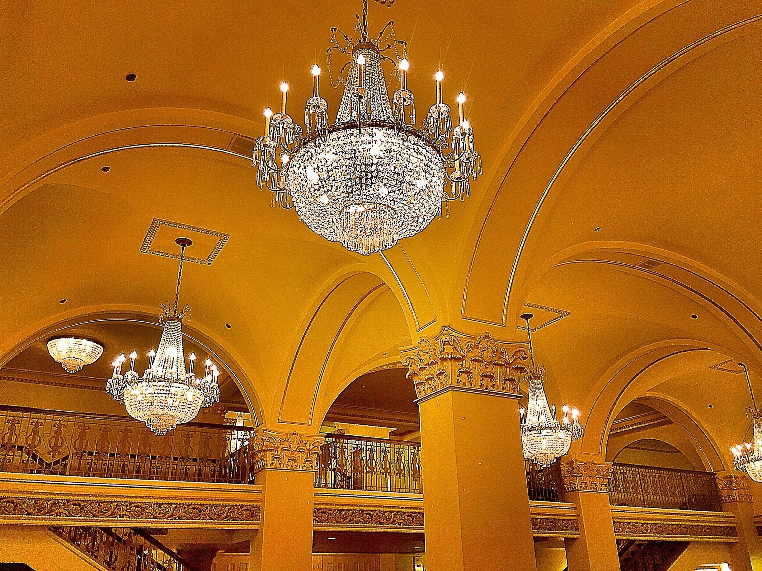 Arches and chandeliers at the Capitol Theater Salt Lake City Utah