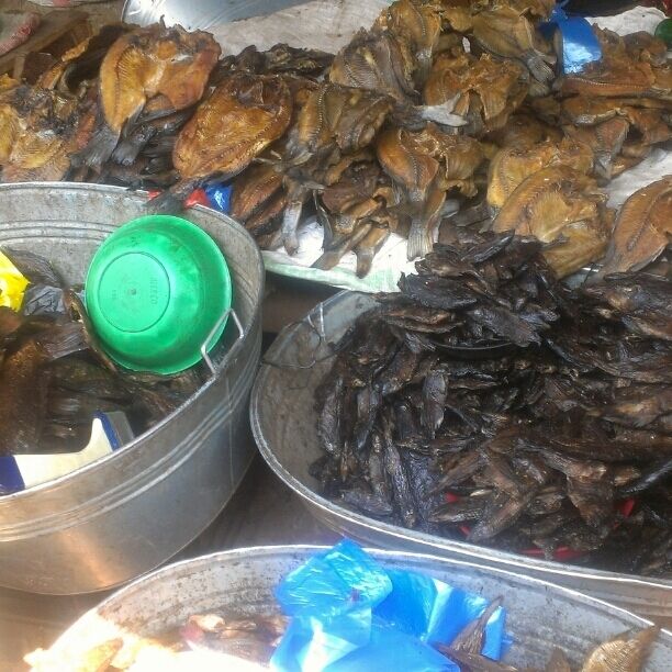 Dry fish sale @ solwezi market..