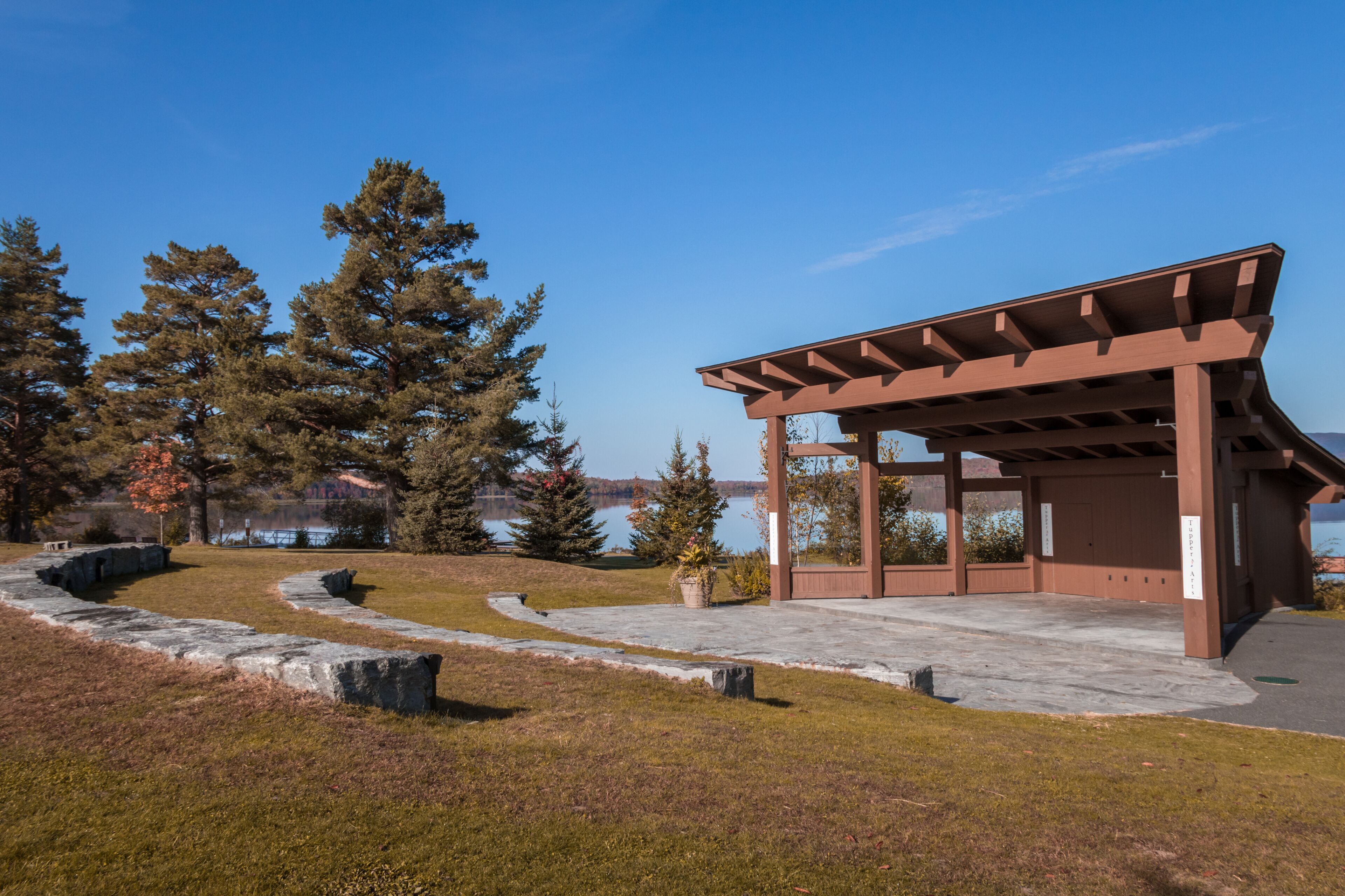 Tupper Lake NY Ampitheater in early fall