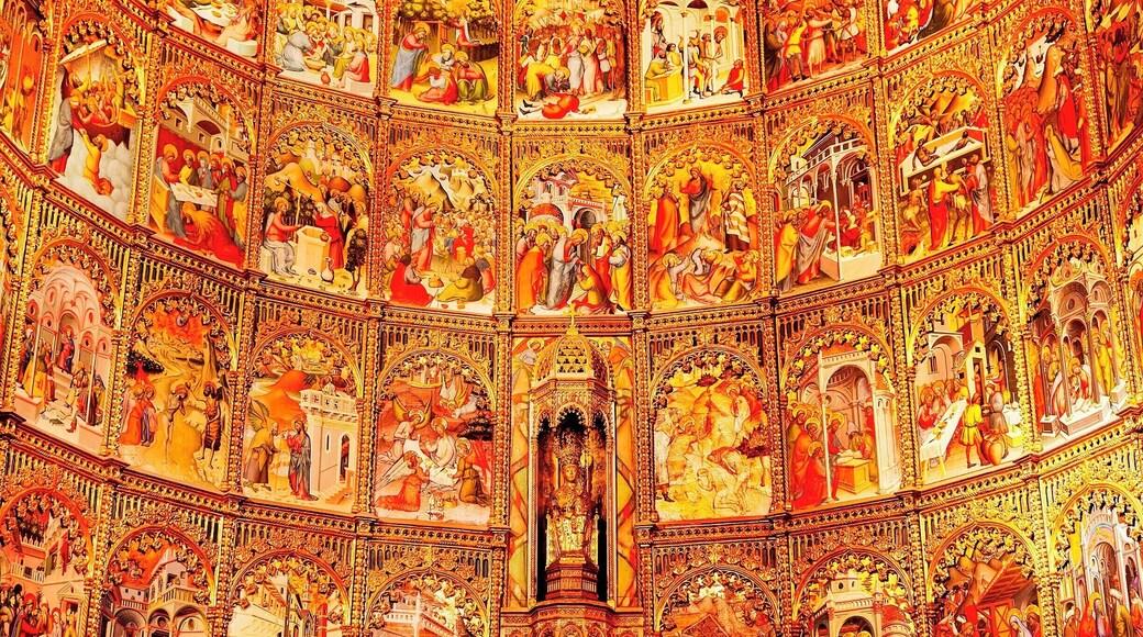 This magnificent 15th century retablo towers behind the altar. 53 vibrantly painted panels depict scenes from the life of Mary and Jesus, while a 12th century gilded bronze statue of Mary gazes down the nave. Spain boasts many incredible medieval altarpieces, but this one might well be my favorite.