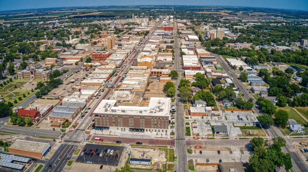 Aerial View of Salina, Kansas in late Summer