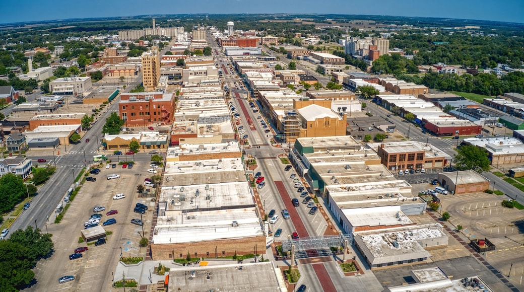 Aerial View of Salina, Kansas in late Summer