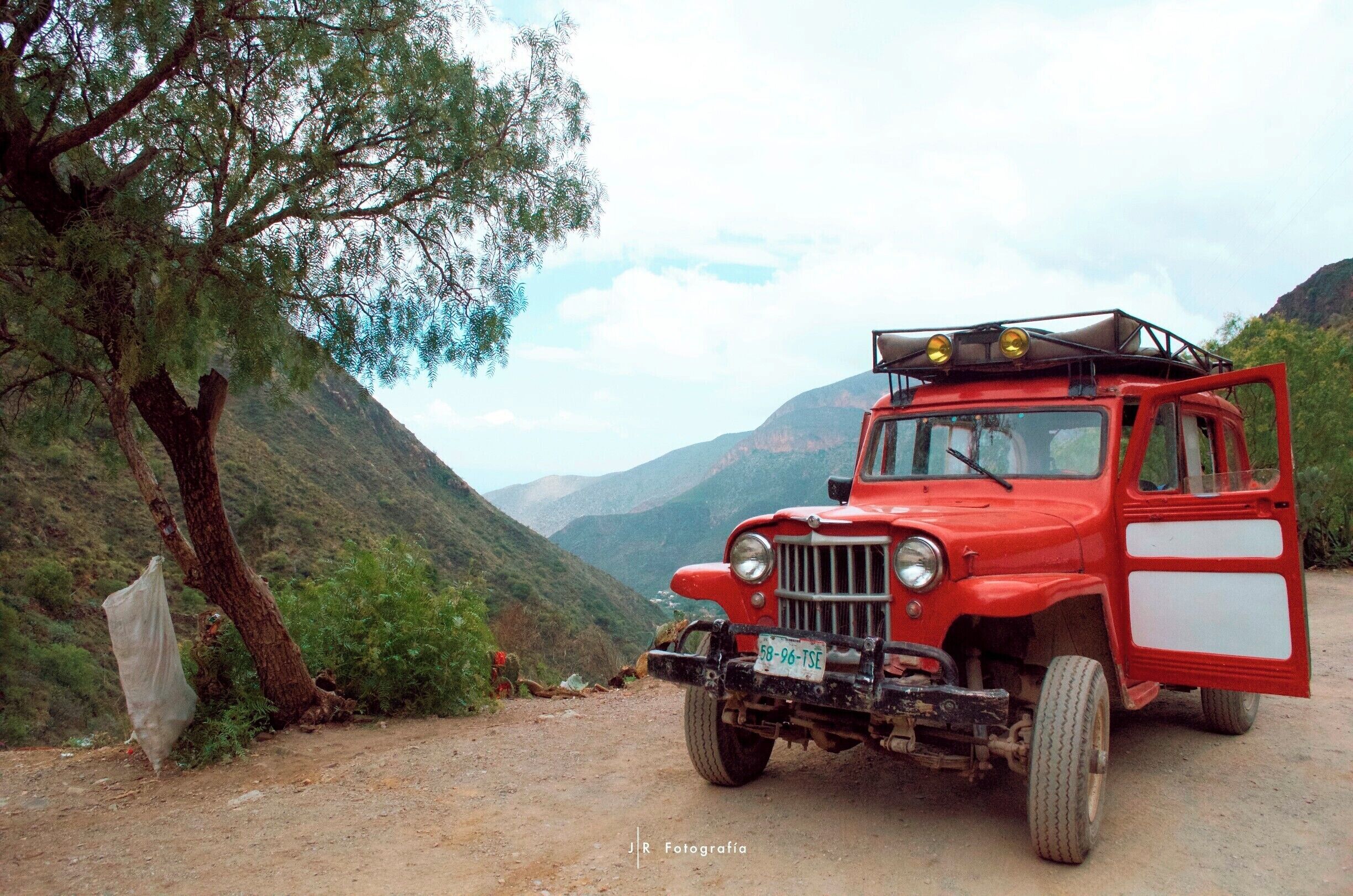 This vehicle is called a "Willy". Back in the 50's they were used in war. Now a days you can take one from the magic town of Real de Catorce all the way down to the Wirikuta Desert. 