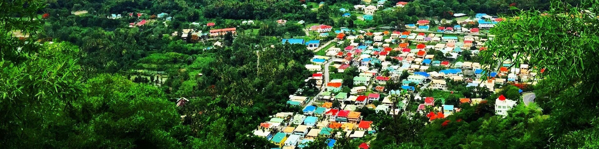 The view of the pitons on our way to the mud bath.